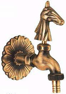 GRIFO JARDIN GALLO 1/2 LATON ENVEJECIDO