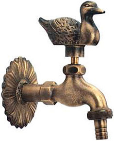 GRIFO JARDIN PATO 1/2 LATON ENVEJECIDO