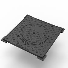 TAPA Y MARCO TIPO CAMPSA 401X401 B-125 TAPA CUAD. MARCO RED.